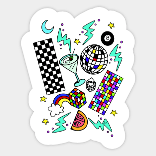 retro baby Sticker